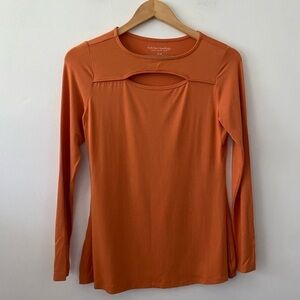 Soft Surroundings  Cut Out Chest Long Sleeves Top